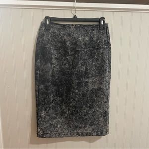 Jeans Colony Retro Gray Acid Wash Denim Skirt in Small